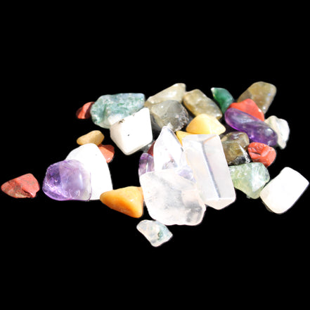 Pretty tiny mixed crystal polished chips 10g in sunlight - Rocks and Things Store