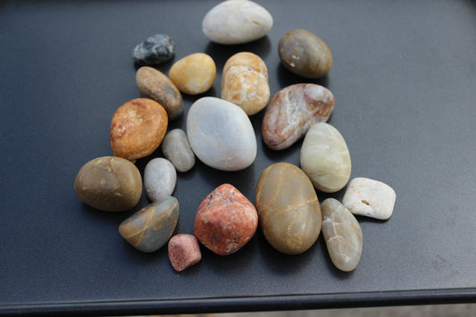 Reedy Creek tumbled river crystals and stones variety mix 500g Rocks and Things