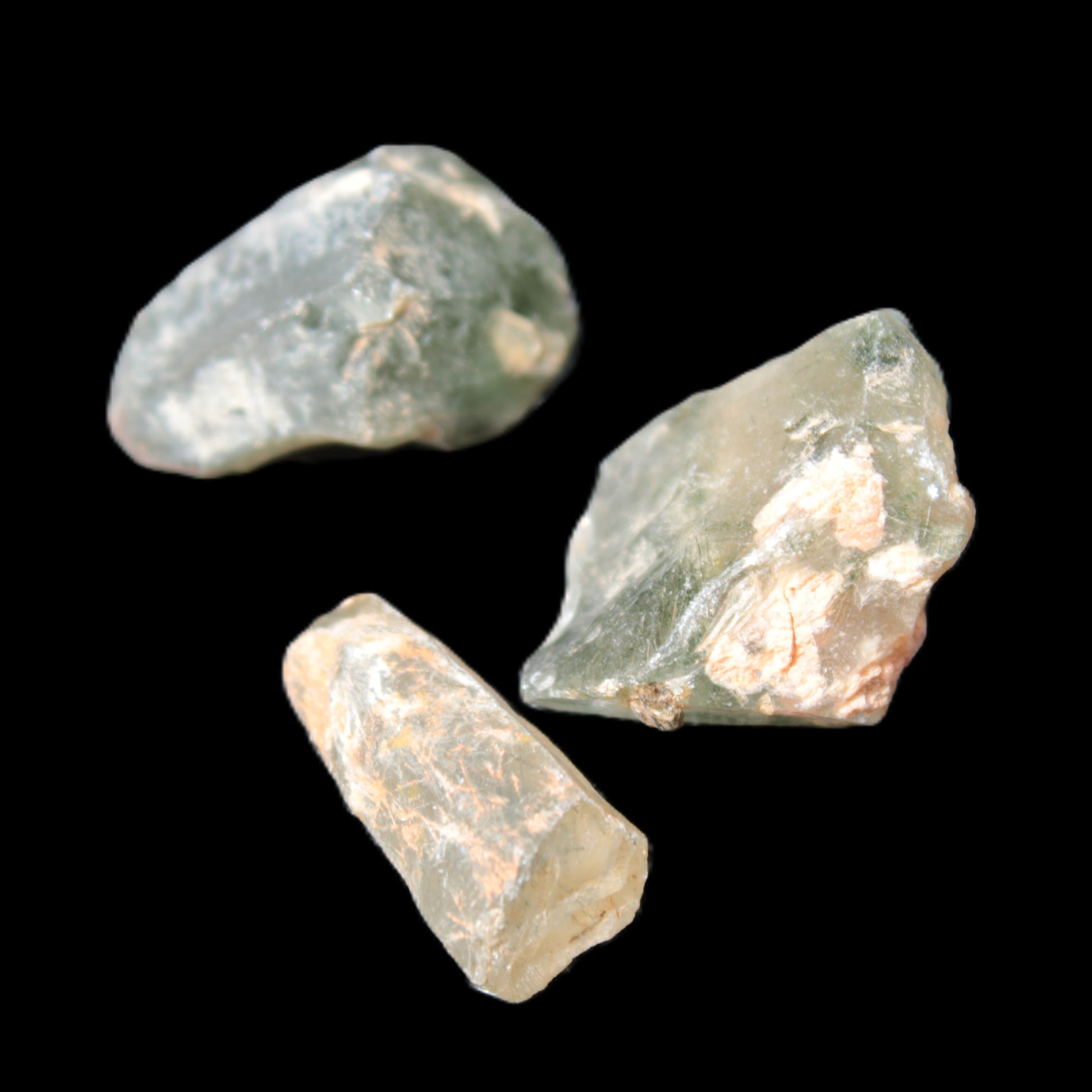 Green hair 5 Quartz points 12g Rocks and Things Store