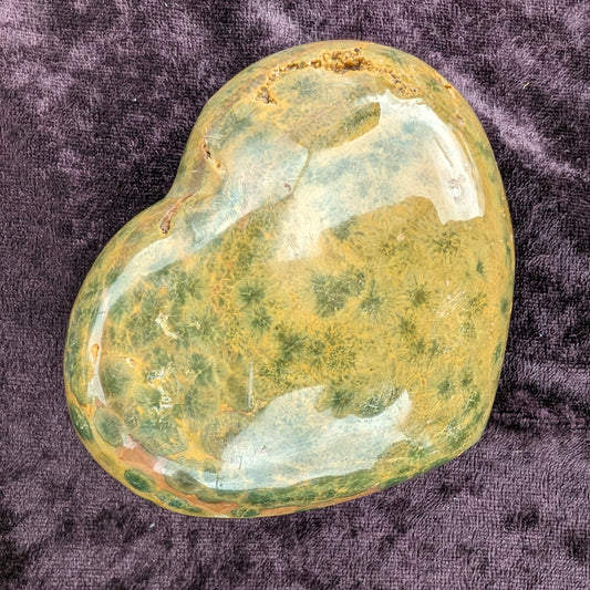 Ocean Jasper heart 386g Rocks and Things