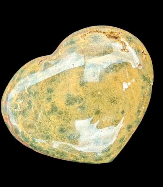 Ocean Jasper heart 386g - Rocks and Things Store