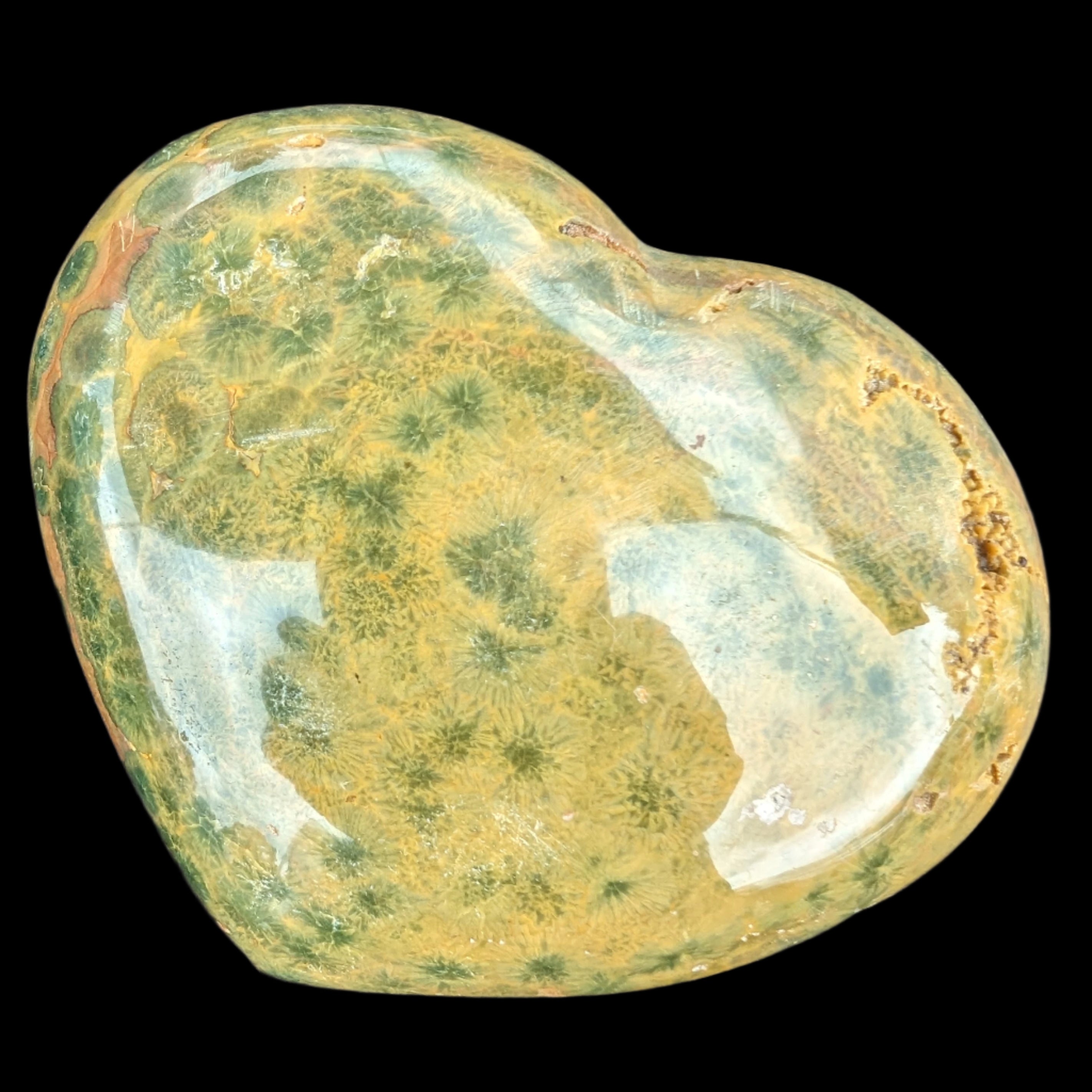 Ocean Jasper heart 386g - Rocks and Things Store