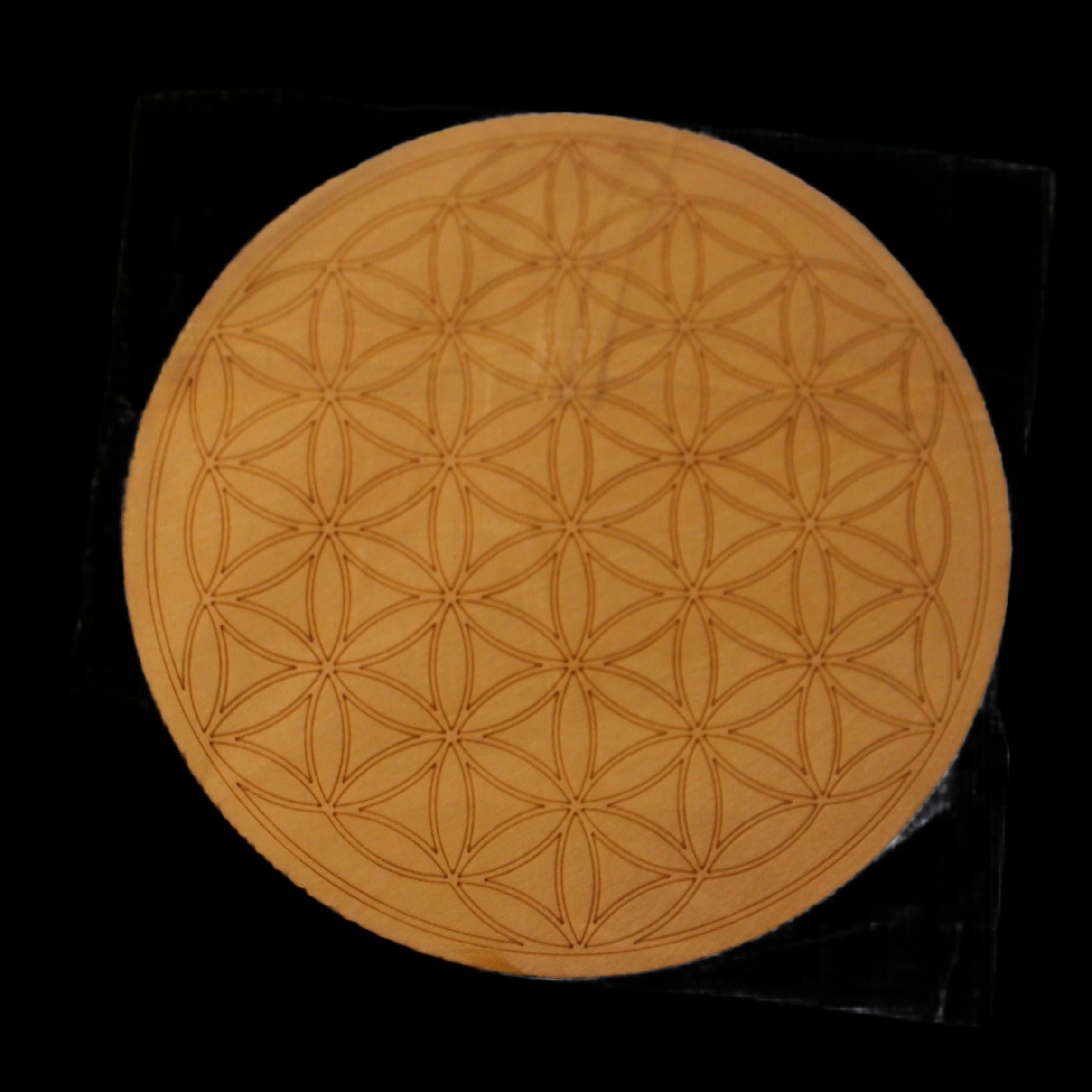 Wooden circle #3 grid 100mm - Rocks and Things Store