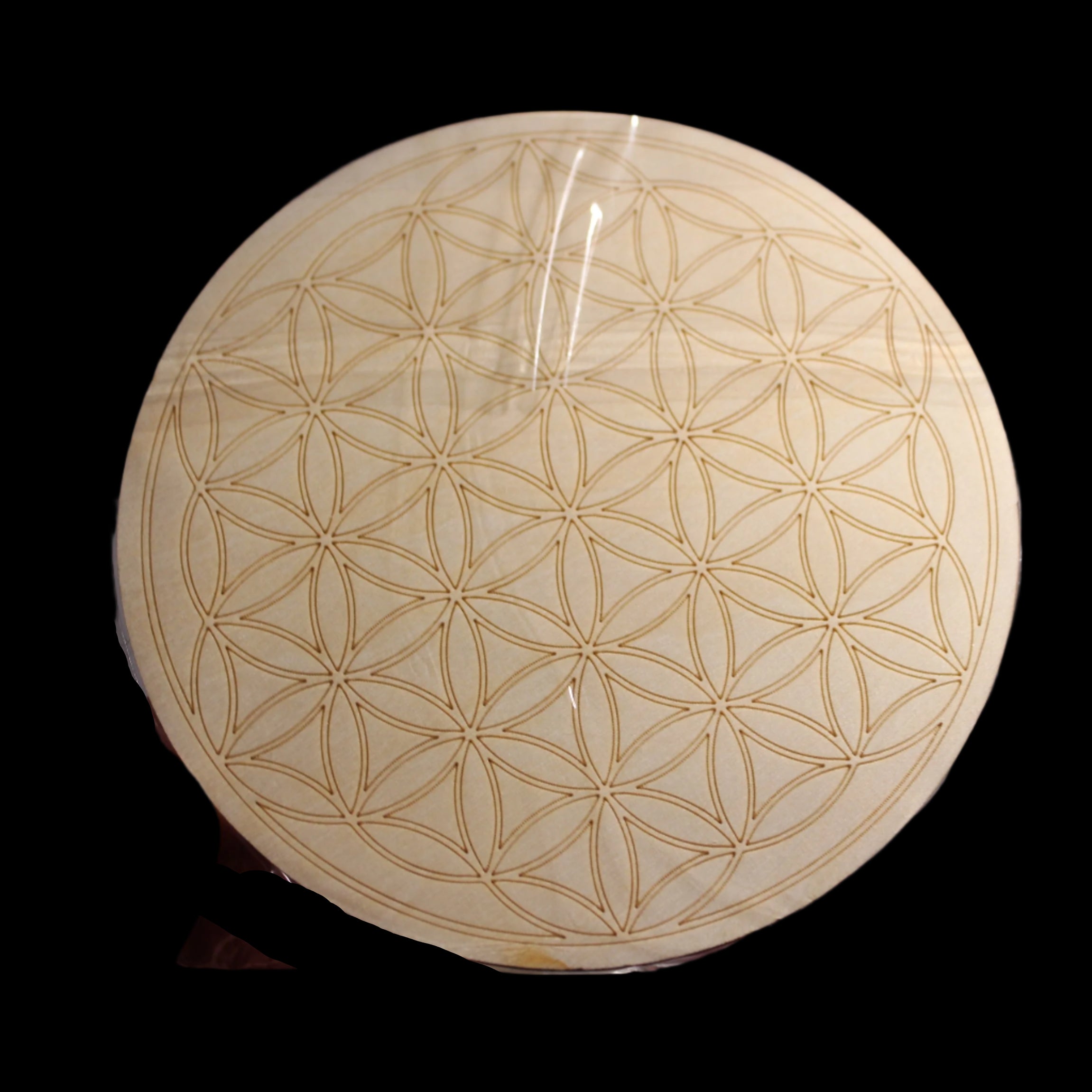 Wooden circle #3 grid 100mm - Rocks and Things Store