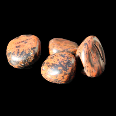 Red Mahogany Obsidian 4/5 stones 6g in sunlight - Rocks and Things Store