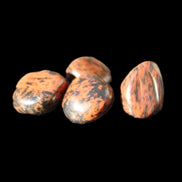 Red Mahogany Obsidian 4/5 stones 6g in sunlight - Rocks and Things Store
