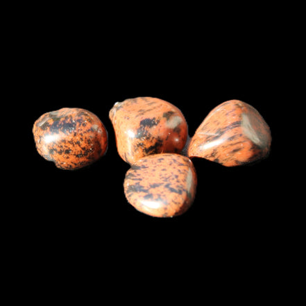 Red Mahogany Obsidian 4/5 stones 6g in sunlight - Rocks and Things Store