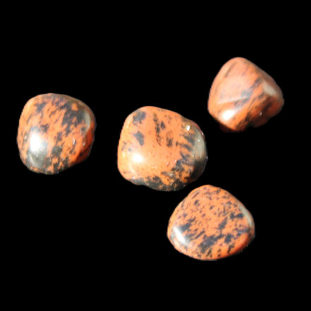 Red Mahogany Obsidian 4/5 stones 6g in sunlight - Rocks and Things Store