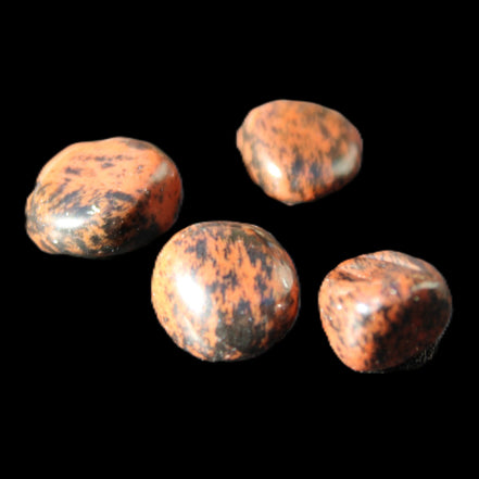 Red Mahogany Obsidian 4/5 stones 6g in sunlight - Rocks and Things Store