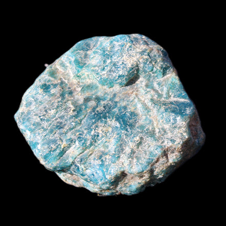 Blue Apatite rough 333g in sunlight - Rocks and Things Store