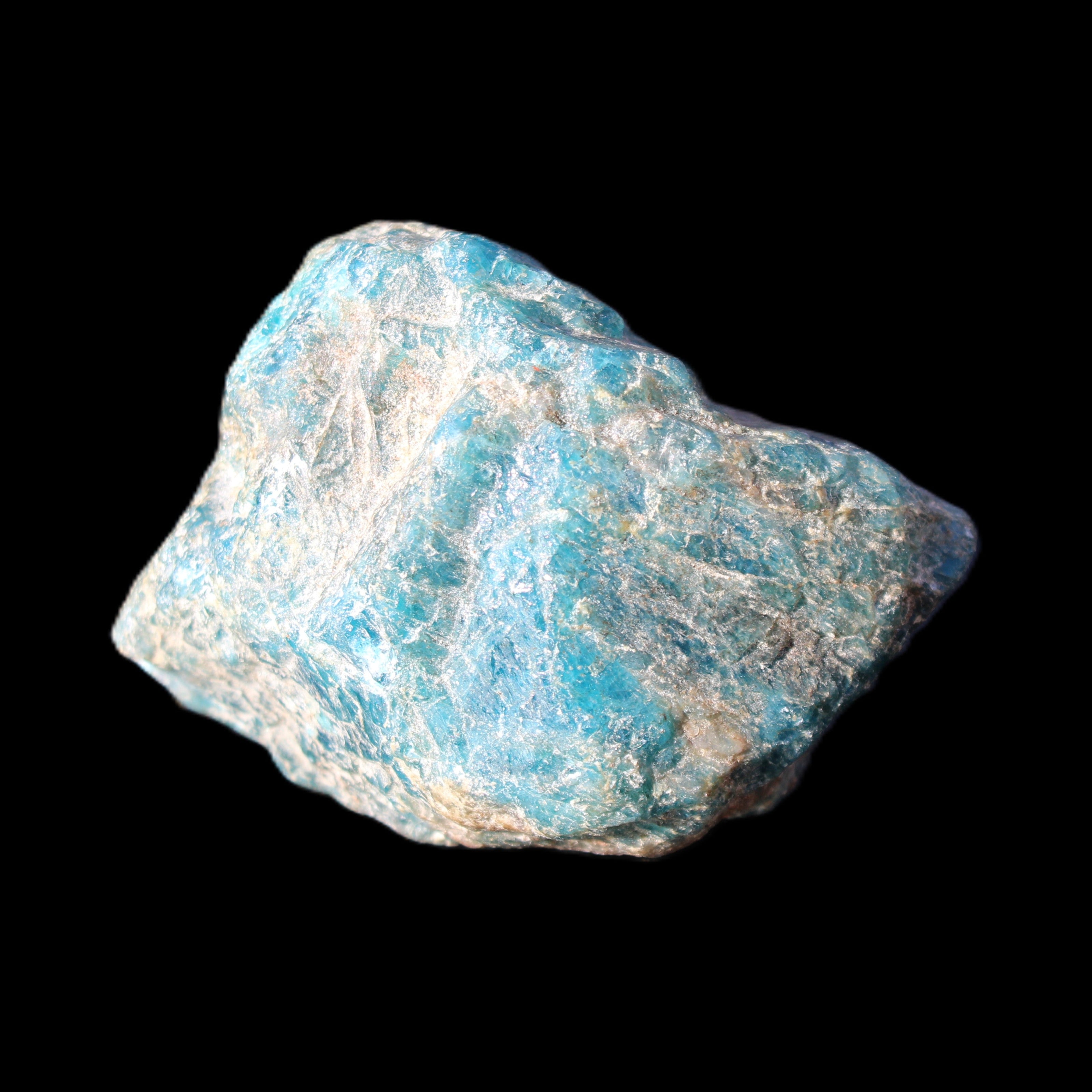 Blue Apatite rough 333g in sunlight - Rocks and Things Store