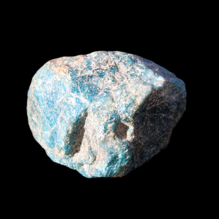 Blue Apatite rough 333g in sunlight - Rocks and Things Store