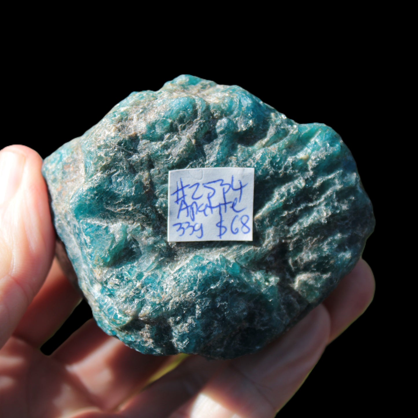 Blue Apatite rough 333g Rocks and Things