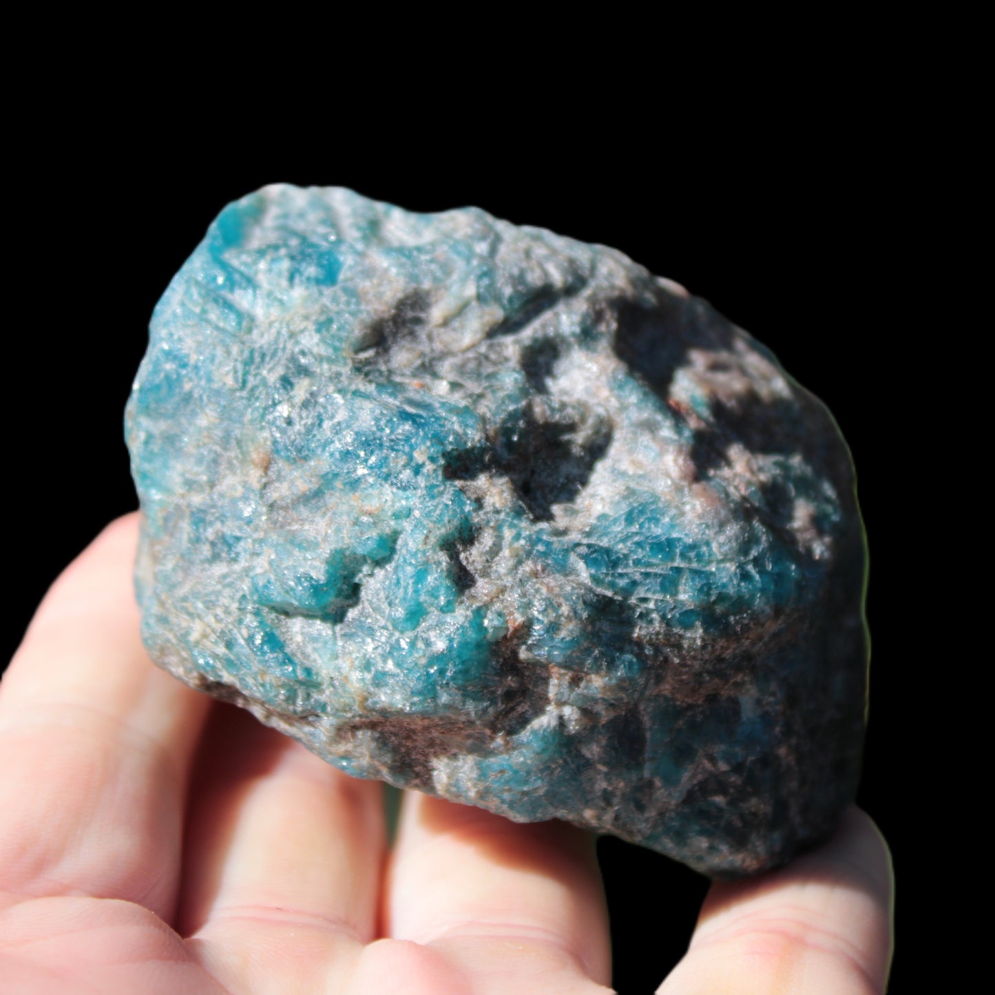 Blue Apatite rough 333g Rocks and Things