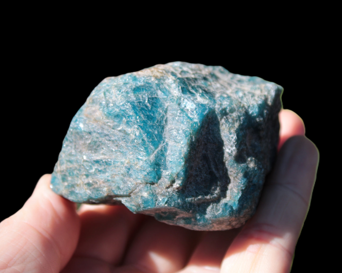 Blue Apatite rough 333g Rocks and Things