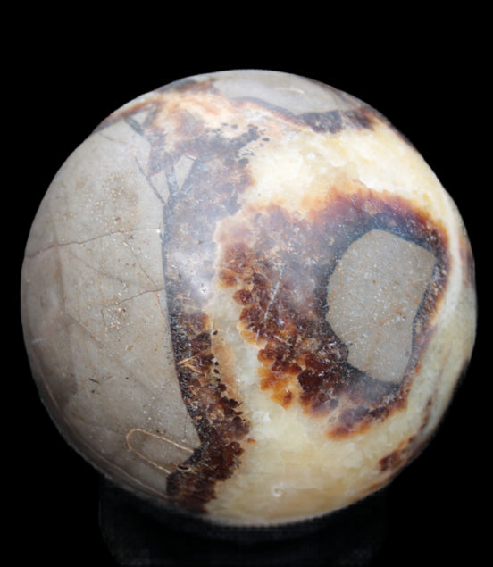 Septarian Dragon Stone sphere 405g in sunlight -  Rocks and Things Store