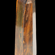 Tigers Eye Obelisk 1150g in sunlight, Rocks and Things Store