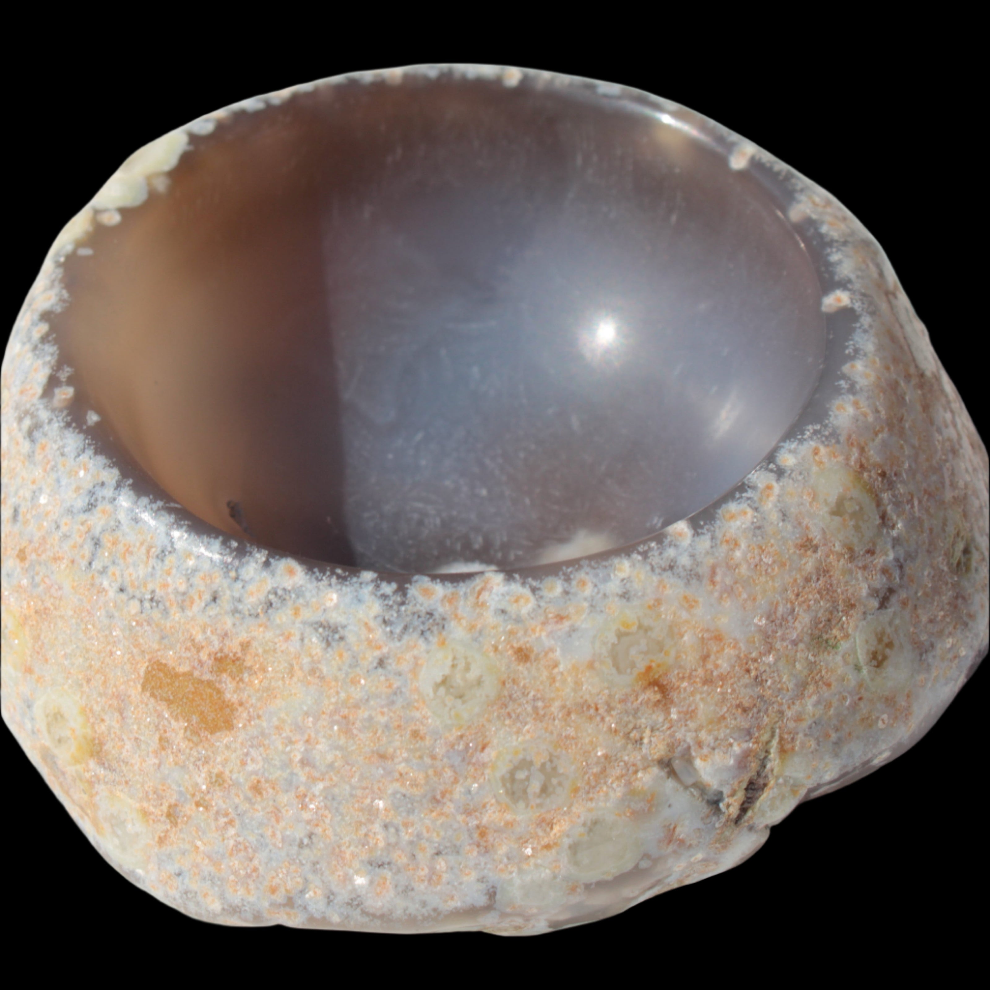 Agate bowl carved 414g Rocks and Things