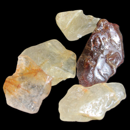 Golden hair Rutiliated Quartz 5/6 crystals approx. 24g in sunlight - Rocks and Things Store