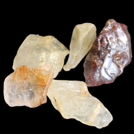 Golden hair Rutiliated Quartz 5/6 crystals approx. 24g in sunlight - Rocks and Things Store