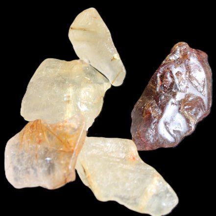 Golden hair Rutiliated Quartz 5/6 crystals approx. 24g in sunlight - Rocks and Things Store