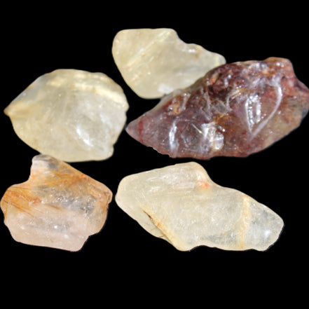 Golden hair Rutiliated Quartz 5/6 crystals approx. 24g in sunlight - Rocks and Things Store