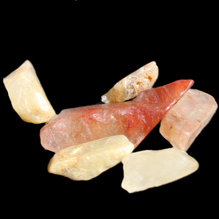 Golden hair Rutiliated Quartz 5/6 crystals approx. 24g in sunlight - Rocks and Things Store