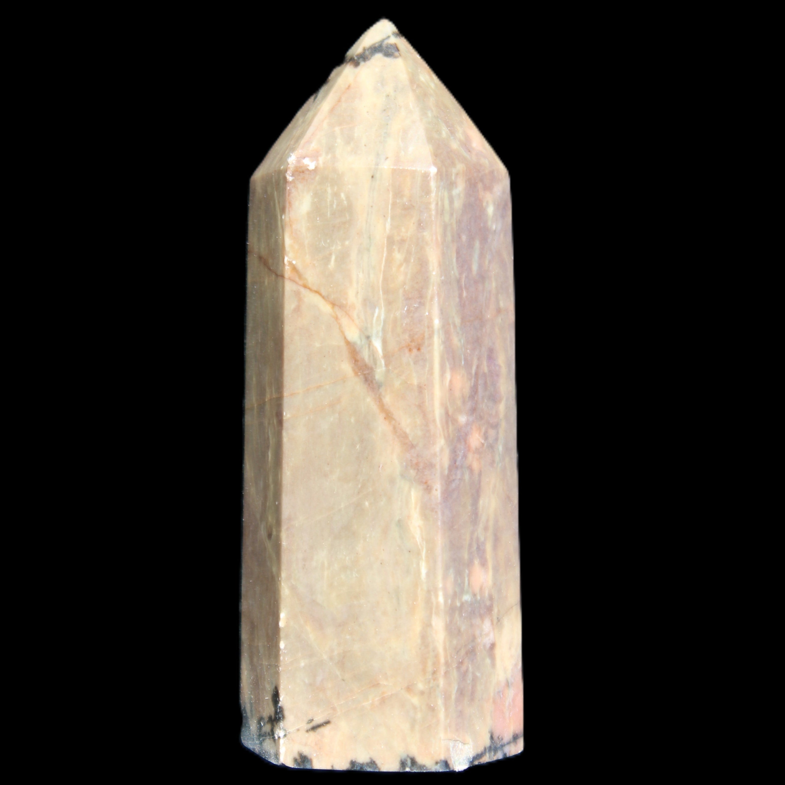 Rhodonite wand 73mm 115g in sunlight - Rocks and Things Store