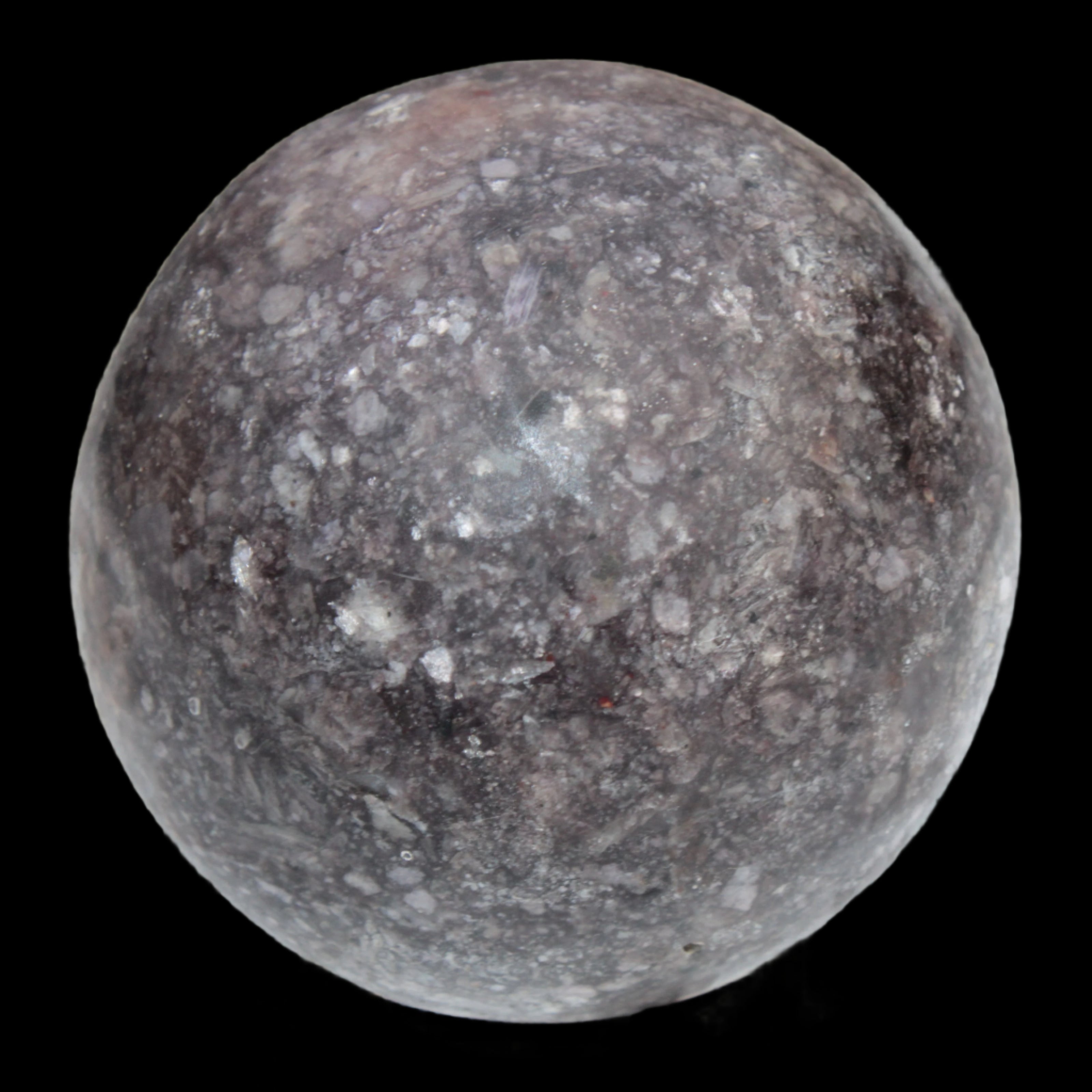 Lepidolite sphere from Madagascar 254g in sunlight - Rocks and Things Store