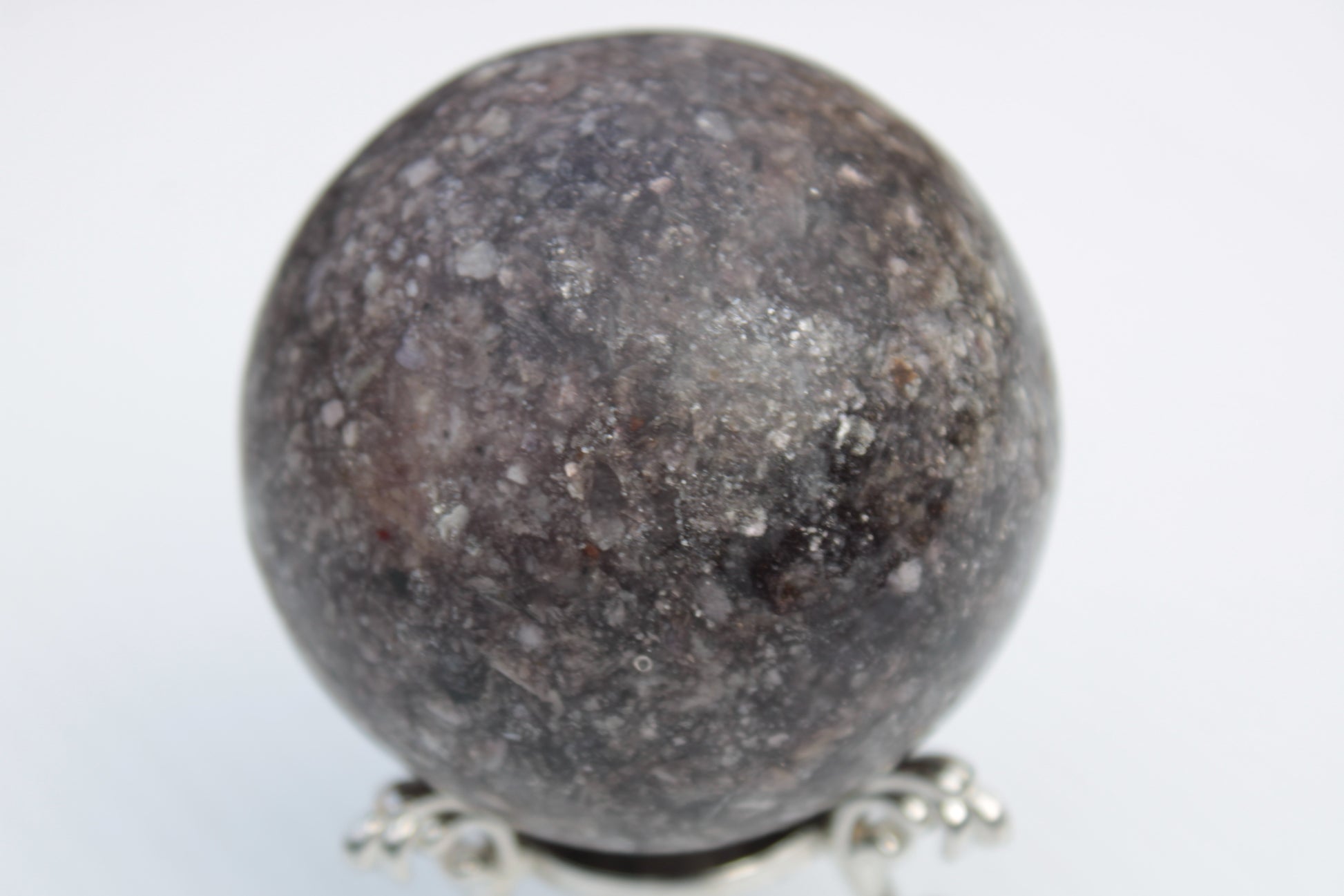 Lepidolite sphere from Madagascar 254g Rocks and Things