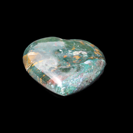Ocean Jasper heart 101g in sunlight - Rocks and Things Store