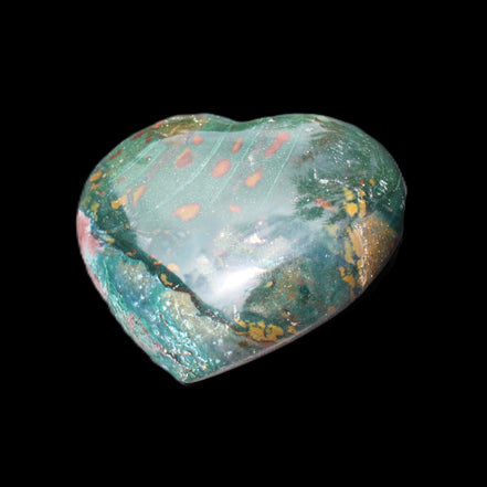 Ocean Jasper heart 101g in sunlight - Rocks and Things Store