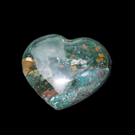 Ocean Jasper heart 101g in sunlight - Rocks and Things Store
