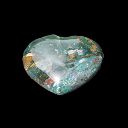 Ocean Jasper heart 101g in sunlight - Rocks and Things Store