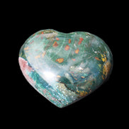 Ocean Jasper heart 101g in sunlight - Rocks and Things Store