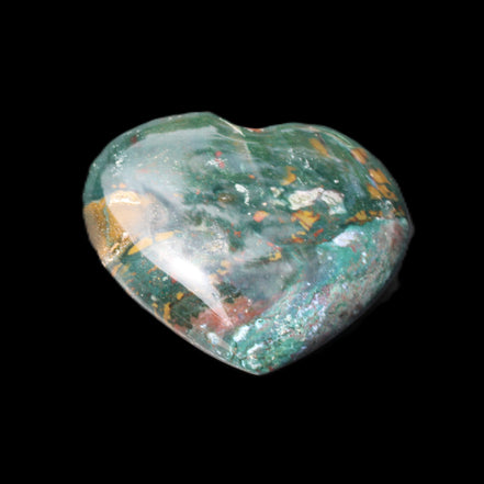 Ocean Jasper heart 101g in sunlight - Rocks and Things Store