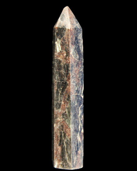 Astrophyllite Fireworks Stone wand 54.8g in sunlight - Rocks and Things Store