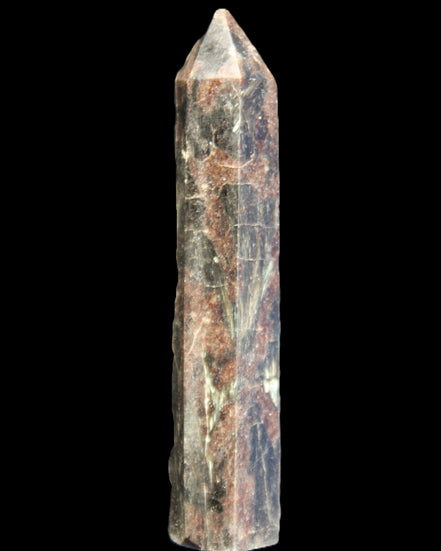 Astrophyllite Fireworks Stone wand 54.8g in sunlight - Rocks and Things Store
