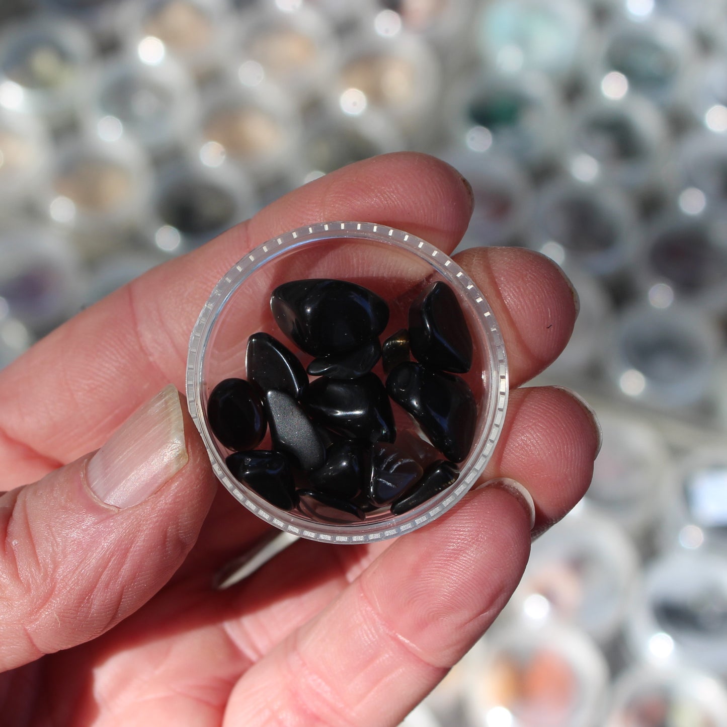Obsidian polished mini chips 8g