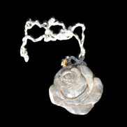 Labradorite rose carved pendant necklace Rocks and Things