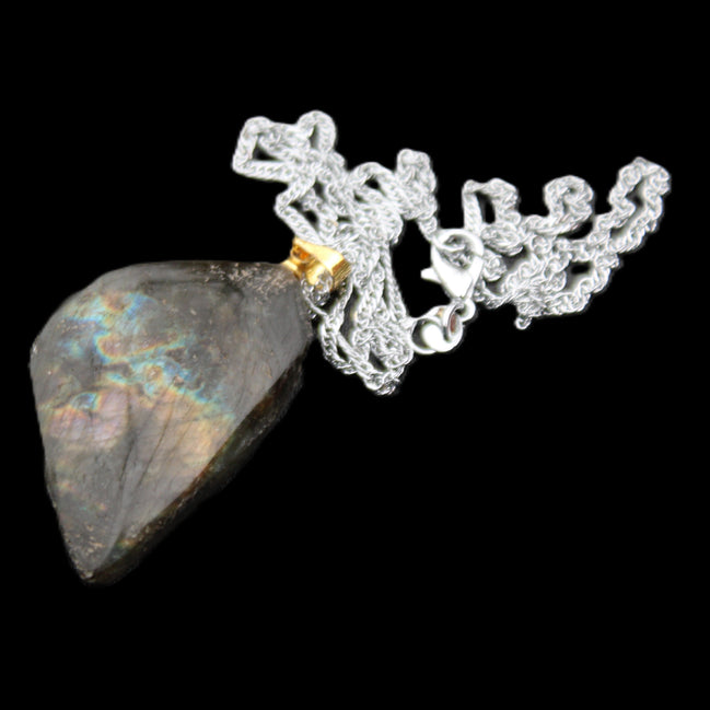 Labradorite pendant and necklace 11-15g in sunlight - Rocks and Things Store