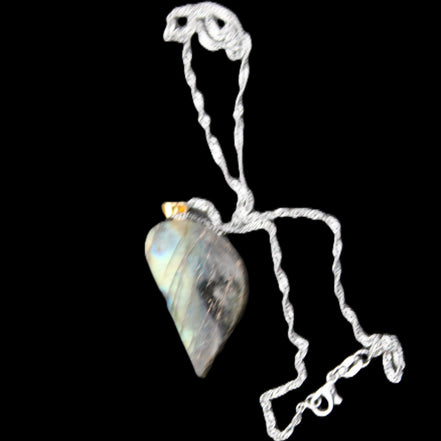 Labradorite pendant and necklace 11-15g in sunlight - Rocks and Things Store