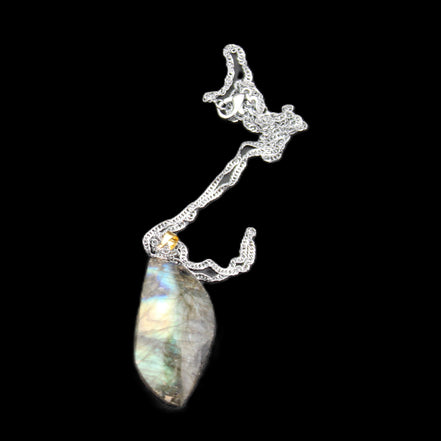 Labradorite pendant and necklace 11-15g in sunlight - Rocks and Things Store