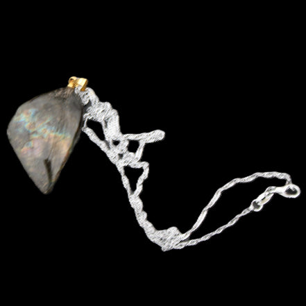 Labradorite pendant and necklace 11-15g in sunlight - Rocks and Things Store