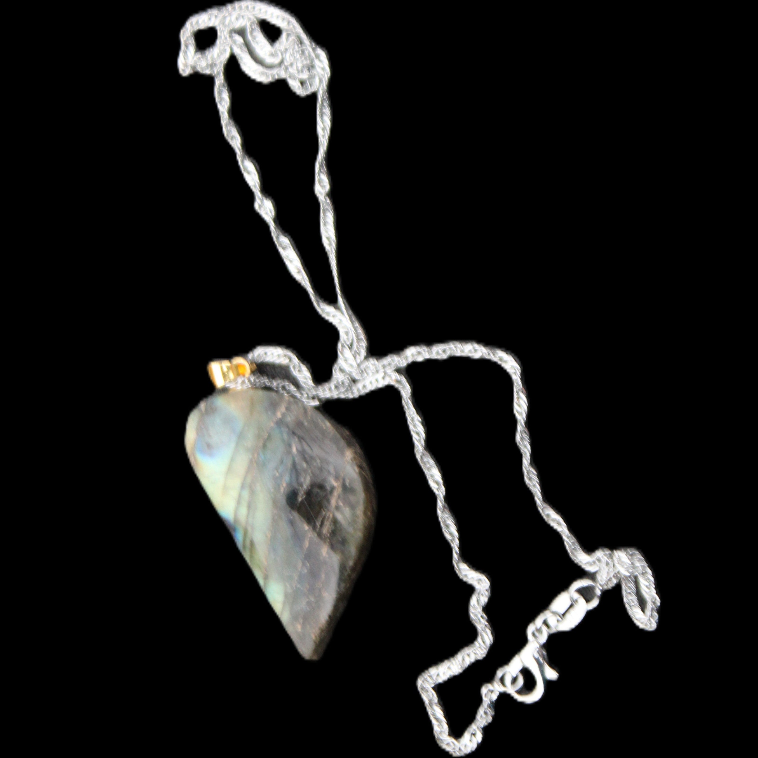 Labradorite pendant and necklace 11-15g in sunlight - Rocks and Things Store