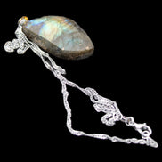 Labradorite pendant and necklace 11-15g in sunlight - Rocks and Things Store
