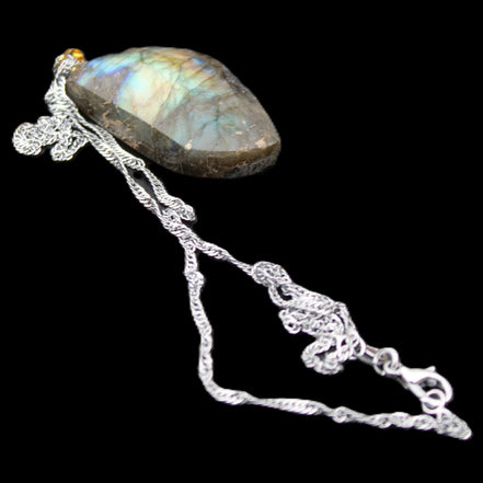 Labradorite pendant and necklace 11-15g in sunlight - Rocks and Things Store