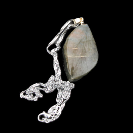 Labradorite pendant and necklace 11-15g in sunlight - Rocks and Things Store