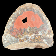 Warring States Red Agate geode 97g in sunlight - Rocks and Things Store