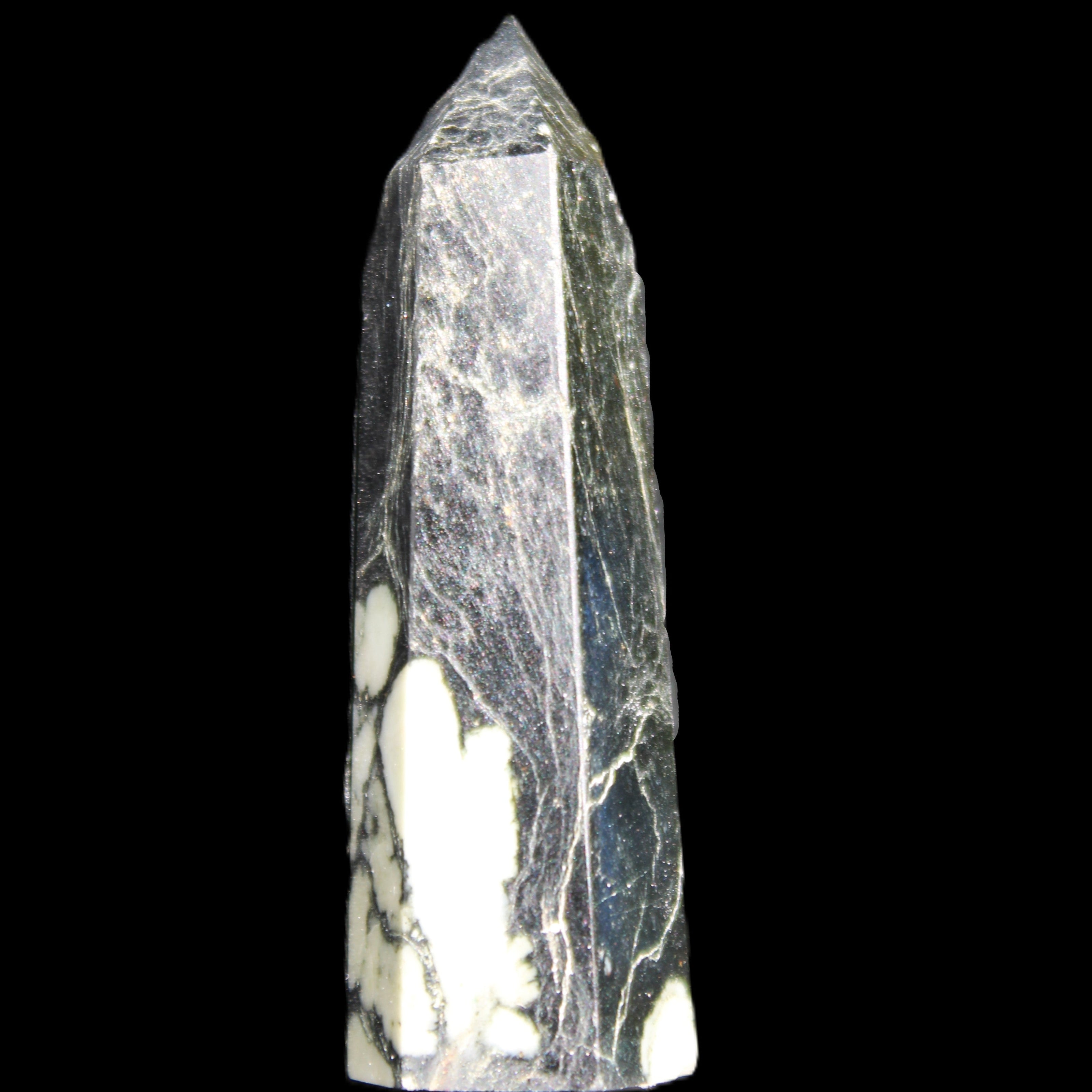 Chrysanthemum Stone wand 71mm 51g in sunlight - Rocks and Things Store